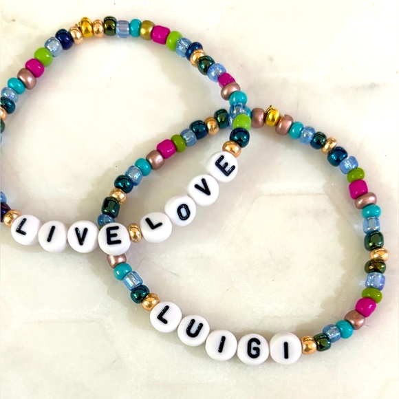 Luigi beaded bracelets - Set of 2 - Picture 4 of 4